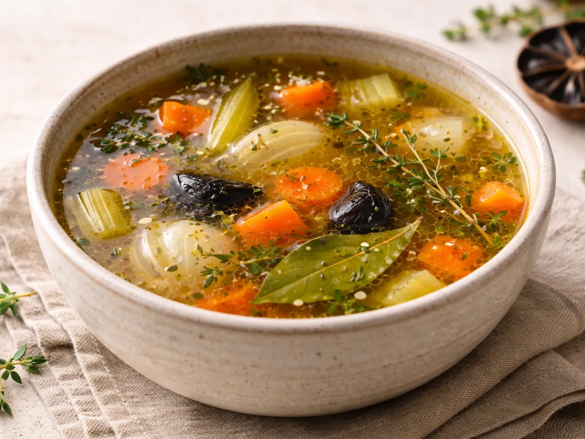 Bouillon d'Os Enrichi à l'Ail Noir pour le bien-être intestinale