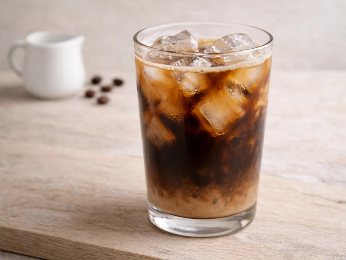 Café glacé infusé à l'ail noir