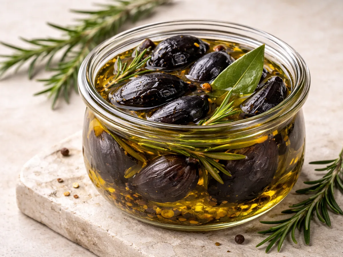 Confit d'Ail Noir au Romarin