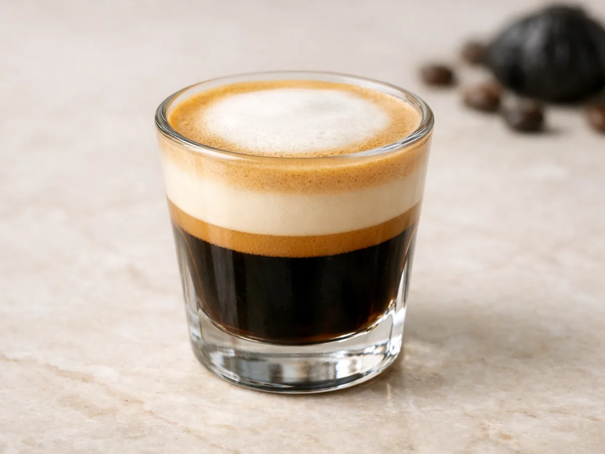 Cortado équilibré à l'ail noir