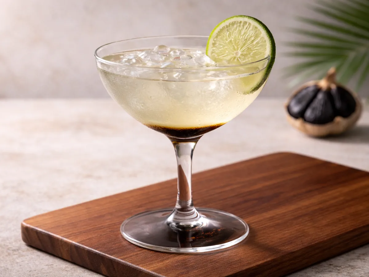 Daiquiri revisité à l'ail noir