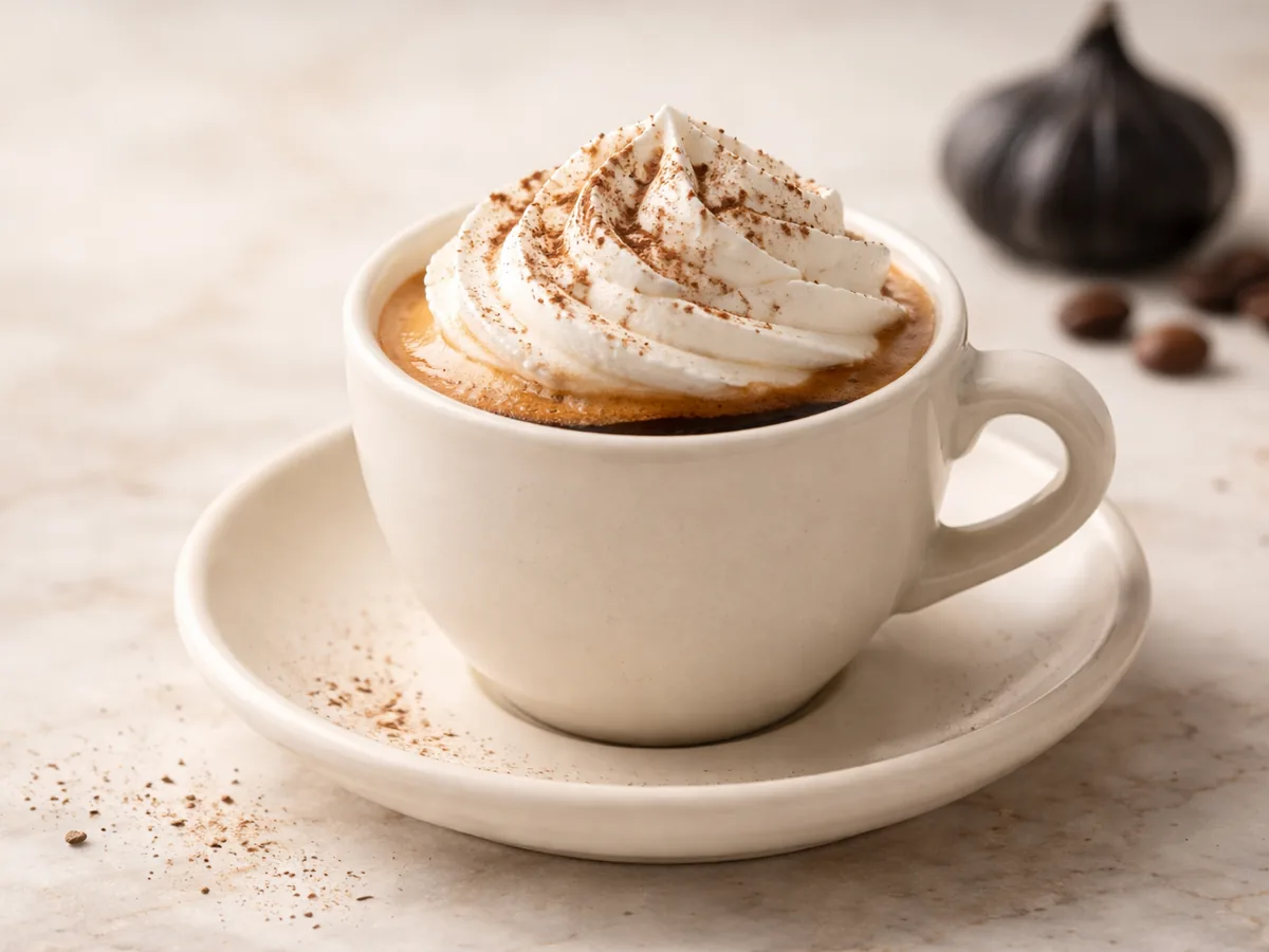 Espresso Con Panna à l'Ail Noir