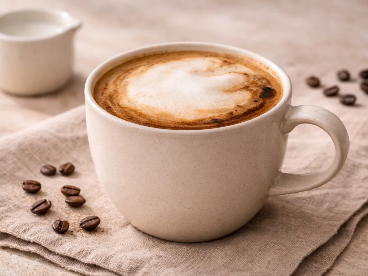 Latte matinal à l'ail noir