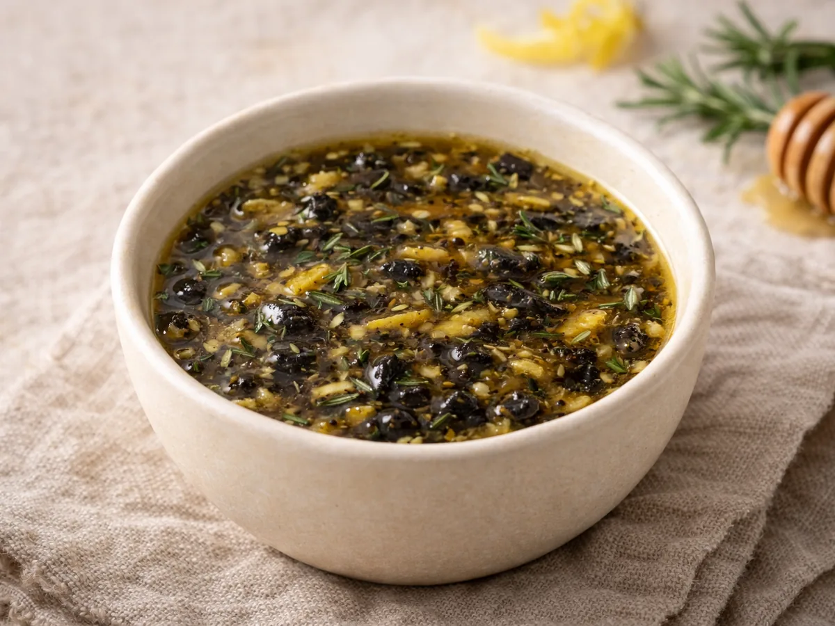 Marinade d'Ail Noir pour Viandes Grillées