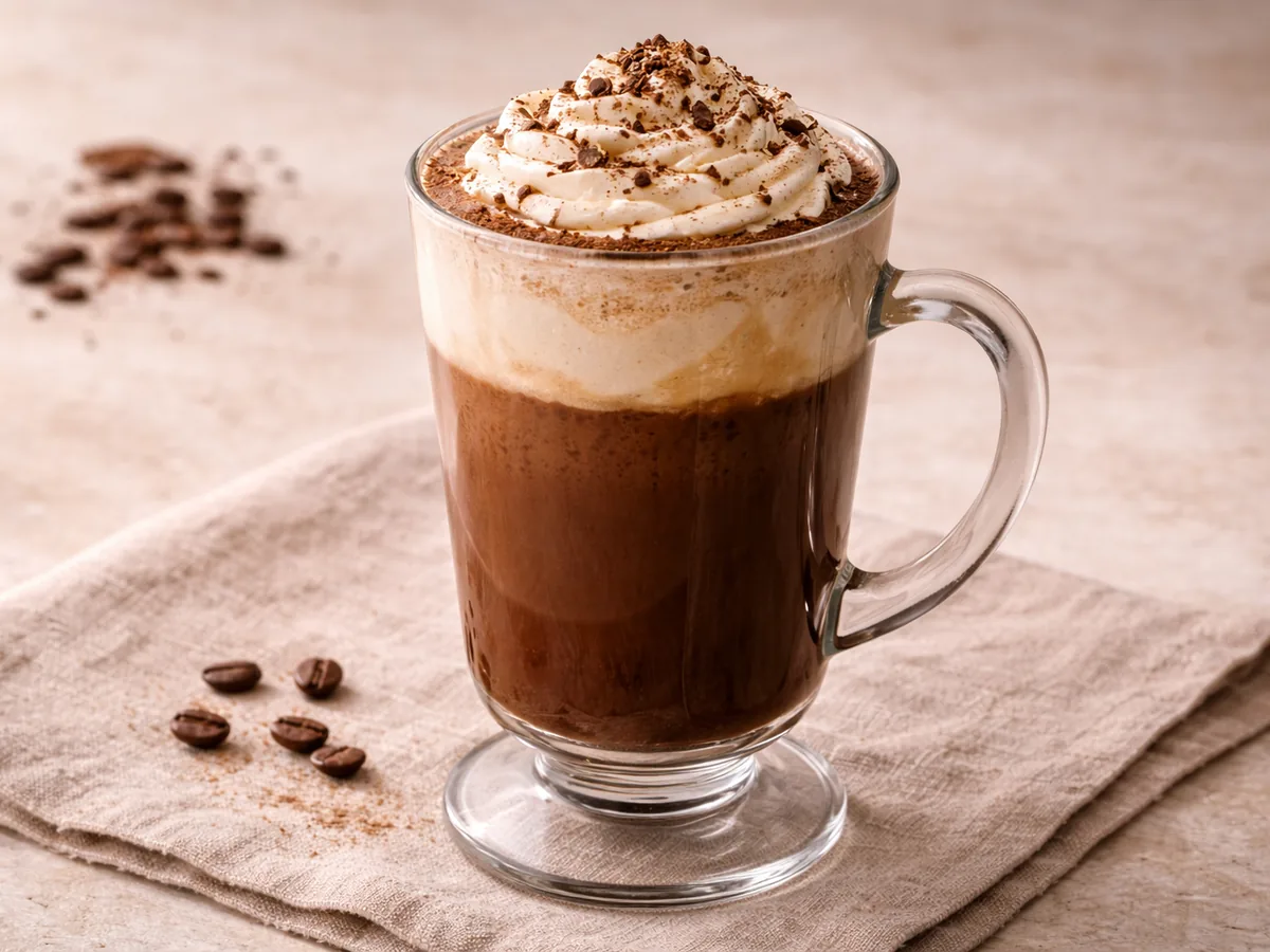 Mocha chaud à l'ail noir