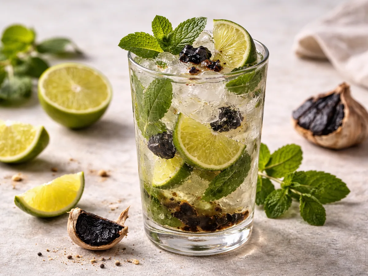 Mojito à l'ail noir