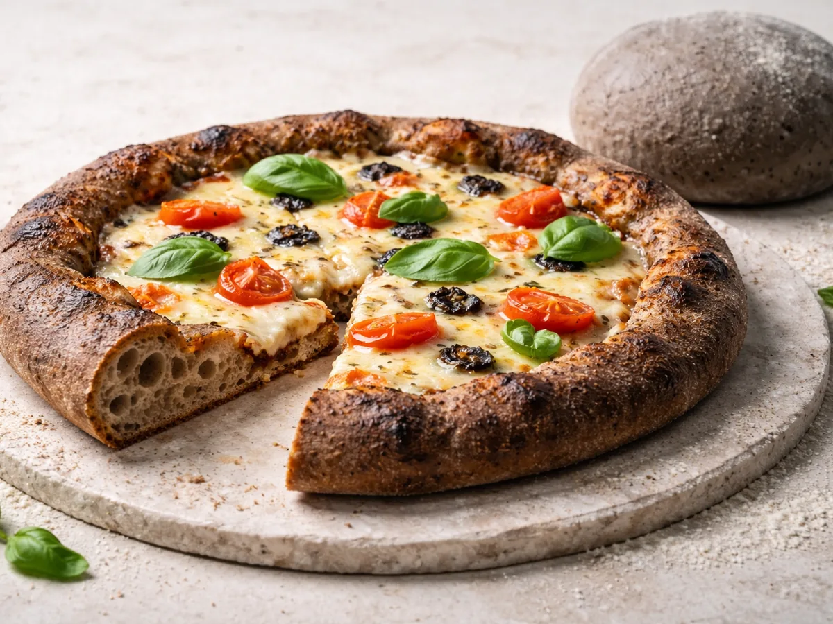 Pâte à Pizza à la Farine d'Ail Noir