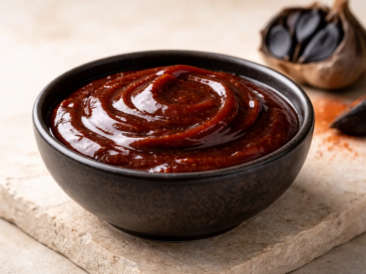 Sauce Barbecue Fumée à l'Ail Noir