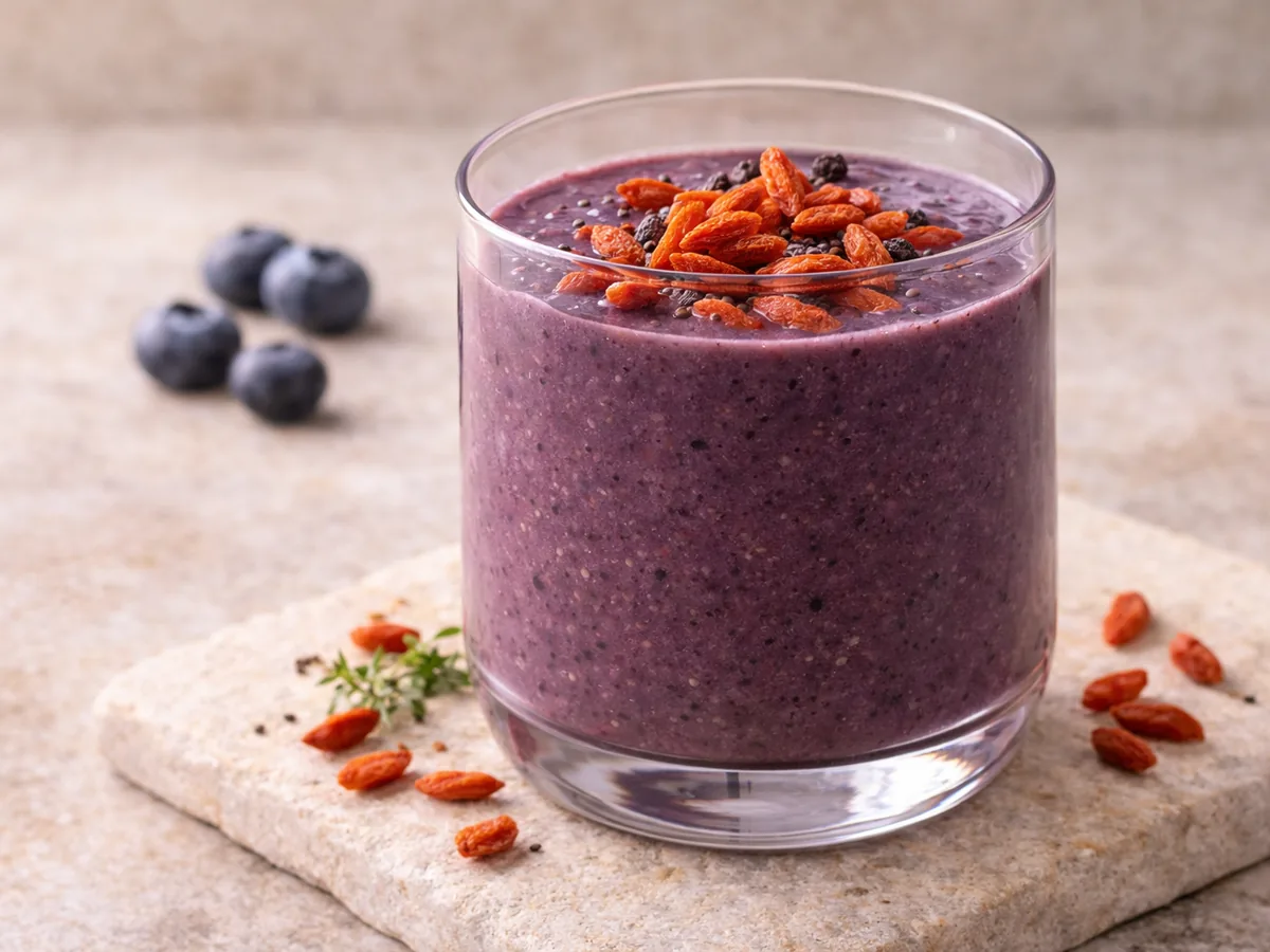 Smoothie à l'Ail Noir et Baies de Goji pour une vision optimale