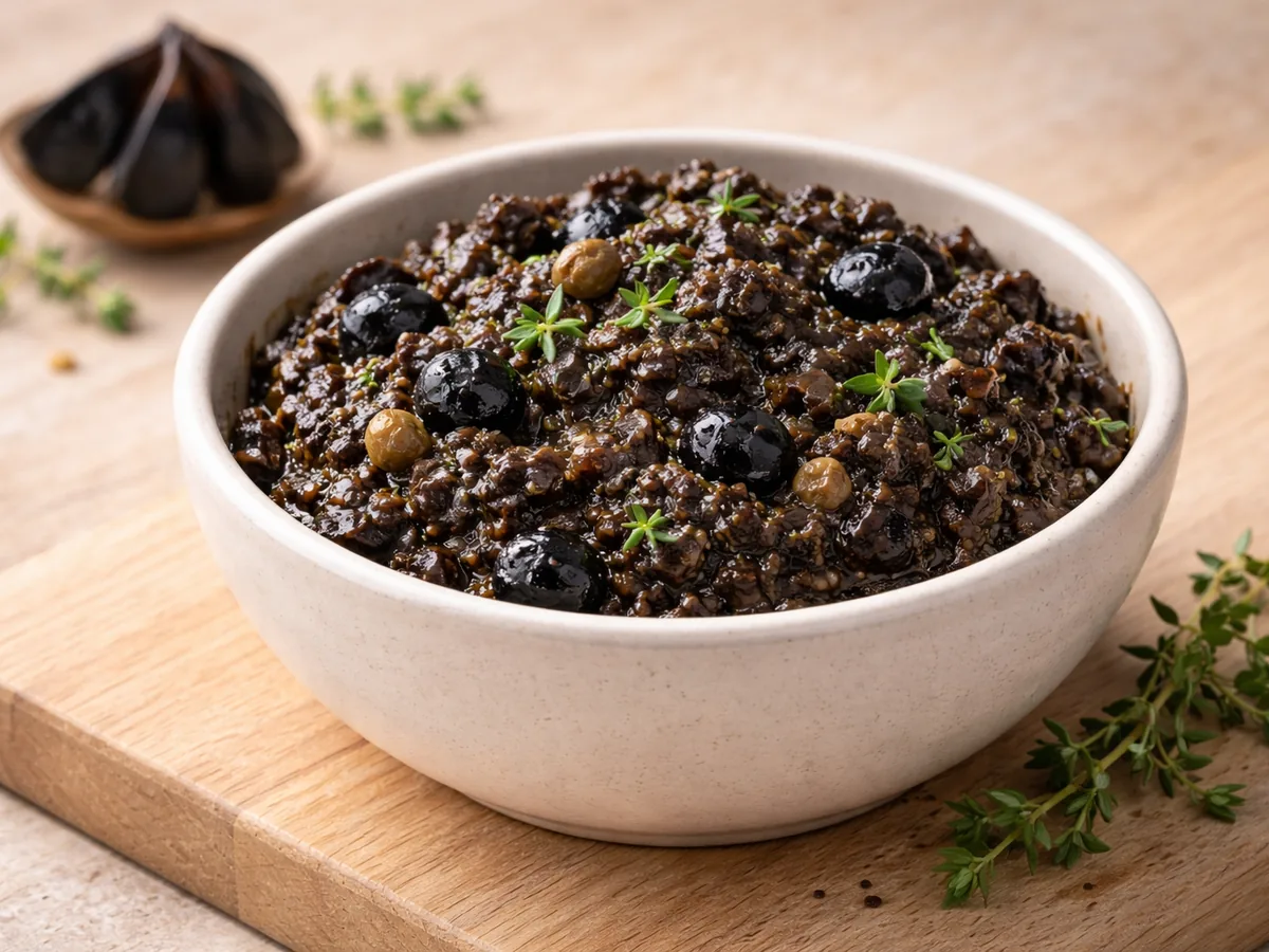 Tapenade d'Olives Noires et Ail Noir