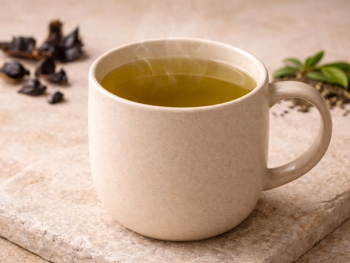 Thé vert boosté par l'ail noir