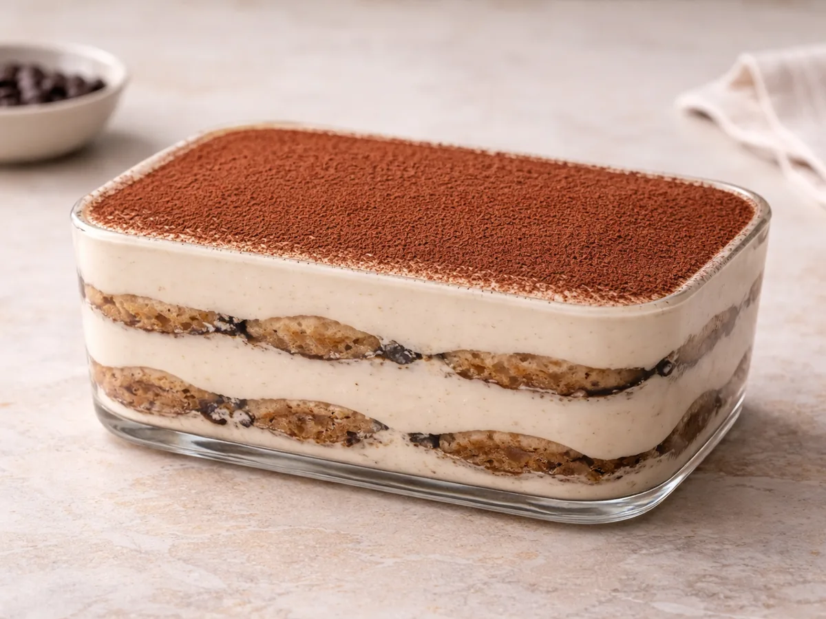 Tiramisu revisité avec une touche d'ail noir