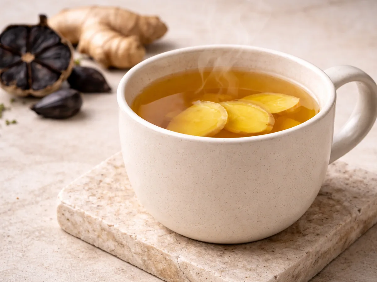 Tisane d'Ail Noir et Gingembre pour la digestion