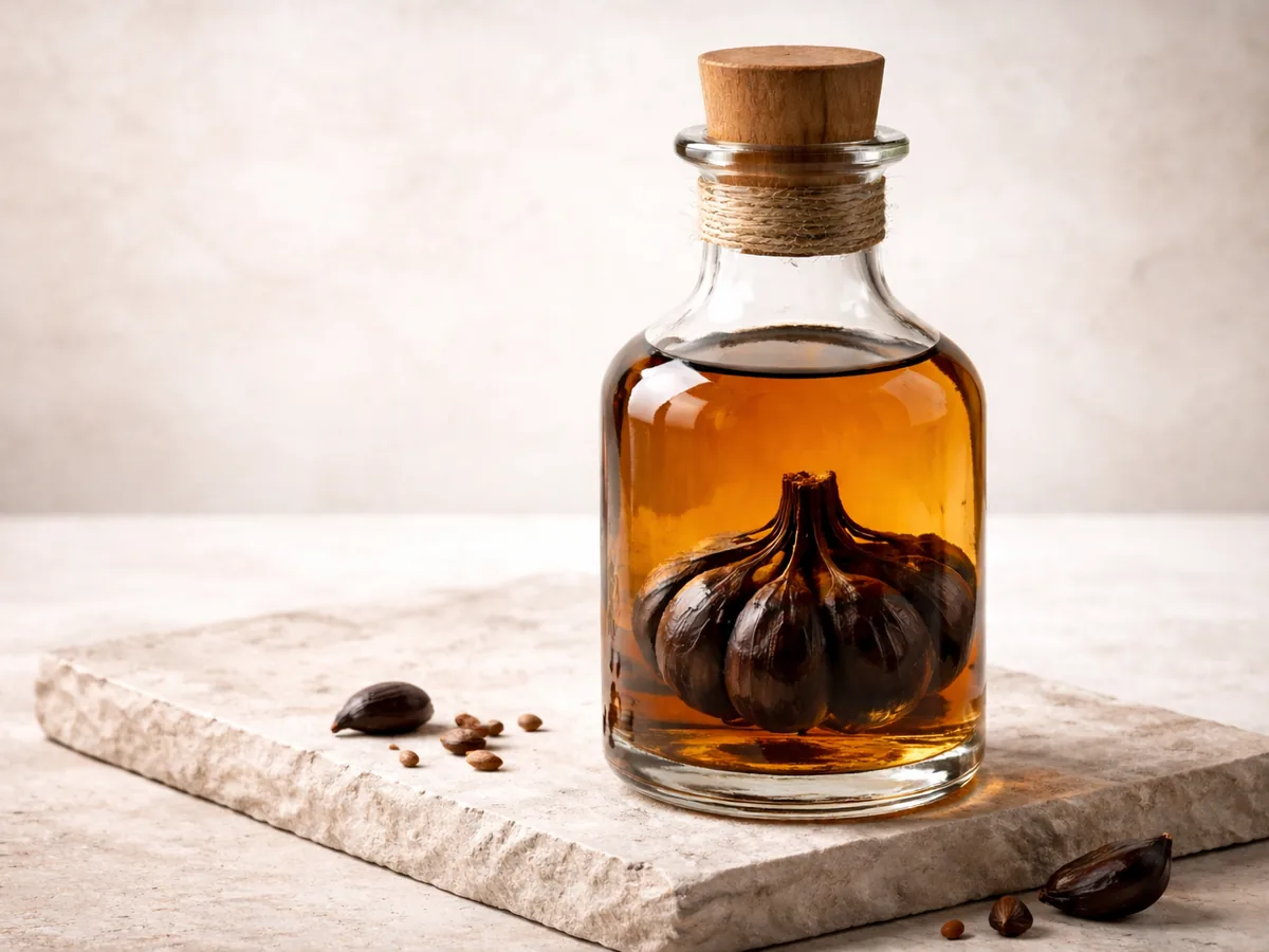 Vinaigre de cidre Infusée à l'Ail Noir